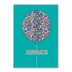congrats glitter balloon greeting card Product