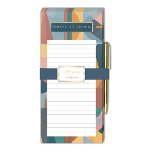 Modern Teacher Geo Magnetic List Pad With Pen Product
