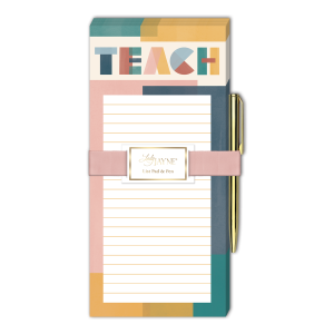 Modern Teacher Teach Magnetic List Pad With Pen Product