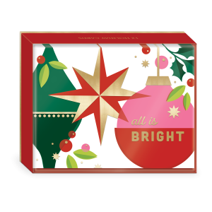 Bright Ornaments Boxed Holiday Cards Product