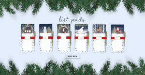 The Winter Wonderland list pads note pads from Lady Jayne
