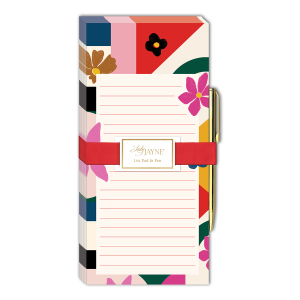 Geo Floral Magnetic List Pad With Pen Product