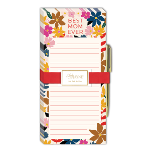 Floral Magnetic List Pad With Pen Product