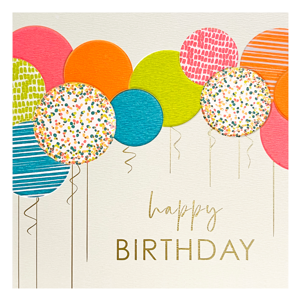 Birthday Balloon Birthday Greeting Card - Lady Jayne
