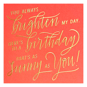 Birthday Sunny Neon Greeting Card Product