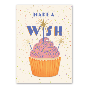 Birthday Cupcake Wish Greeting Card Product