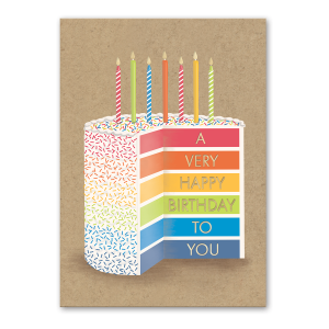 Birthday Rainbow Cake Greeting Card Product
