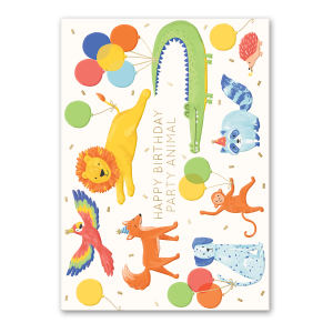 Birthday Party Animals Greeting Card Product
