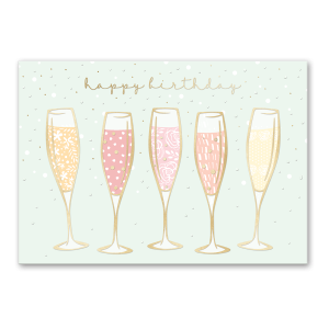 Champagne Glasses Birthday Greeting Card Product