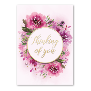 Fuchsia Floral Greeting Card Product