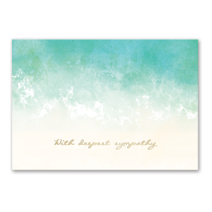 Ocean-themed sympathy card, perfect for soothing and heartfelt messages.