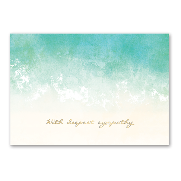 Ocean-themed sympathy card, perfect for soothing and heartfelt messages.
