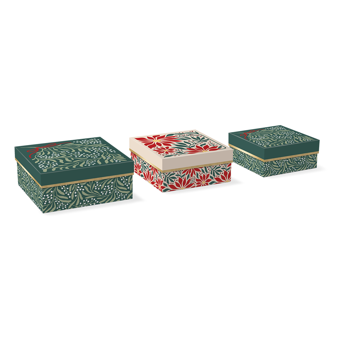 Winter Market Multi Square Box Set of 3 Product