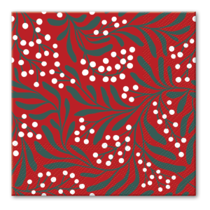 Winter Market Berries Beverage Napkins