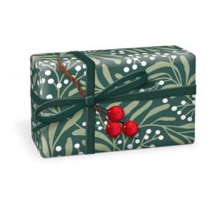 Mistletoe-themed scented bar soap, ideal for holiday gifting.