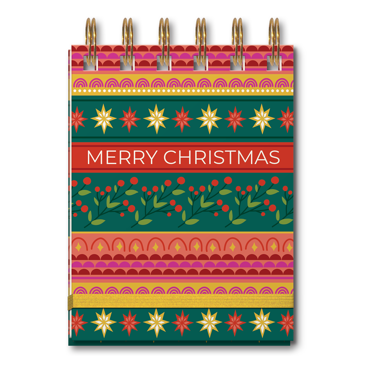 Christmas Stripe Spiral Notepad Product
