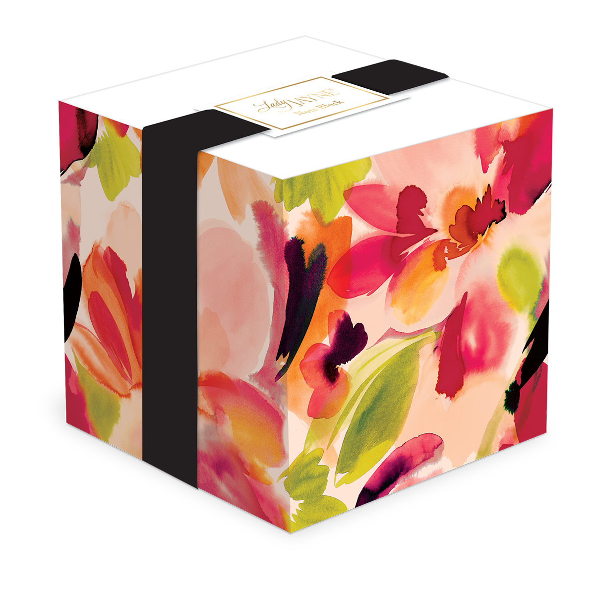 Hazy Florals Coral Note Block Product