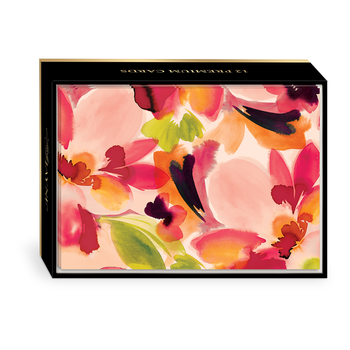 Hazy Florals Coral Note Cards Product