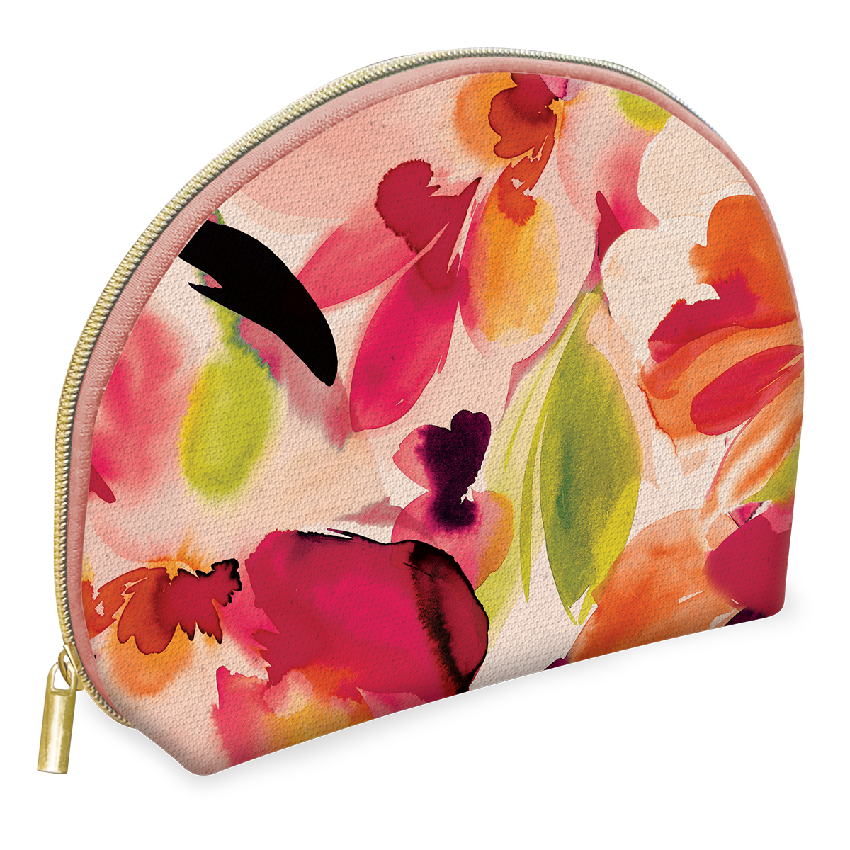 Hazy Florals Coral Cosmetic Bag Product