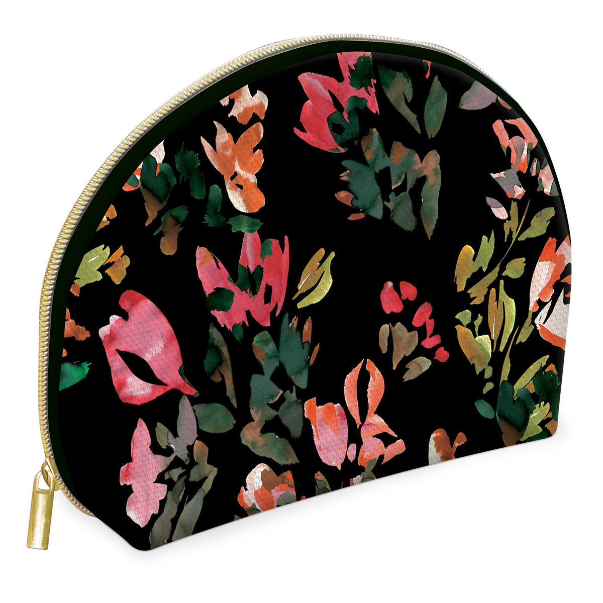 Hazy Florals Black Cosmetic Bag Product