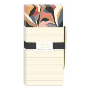 Leaves-themed magnetic list pad, ideal for organizing notes and reminders.