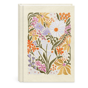 Wildflower-themed fabric journal, ideal for capturing thoughts and inspirations.