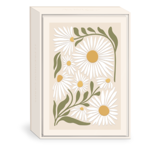 Daisy-themed note cards, perfect for sending cheerful messages.