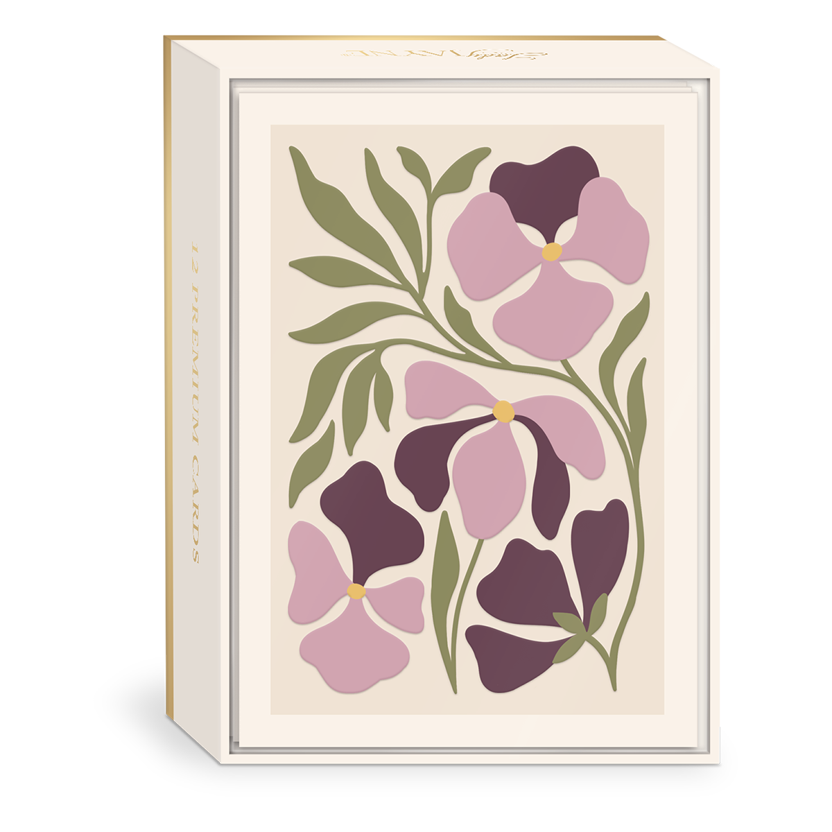 Pansy-themed note cards, ideal for thoughtful messages.