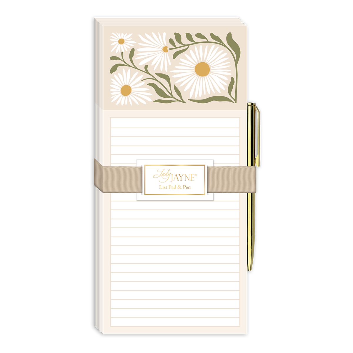 Flower Market Daisy Magnetic List Pad With Pen Product