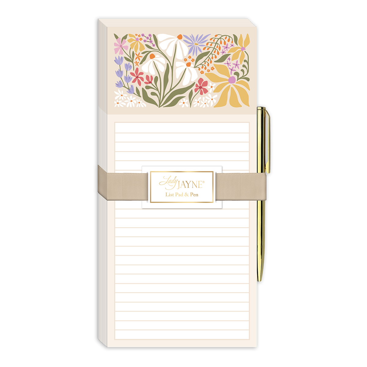 Flower Market Wildflowers Magnetic List Pad With Pen Product