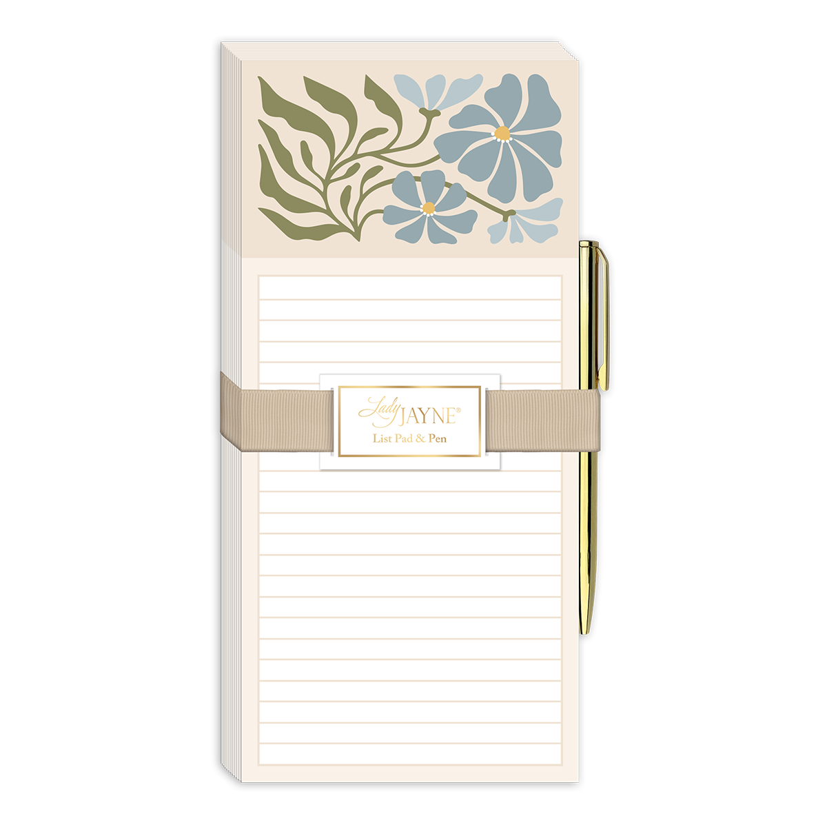 Flower Market Aster Magnetic List Pad With Pen Product