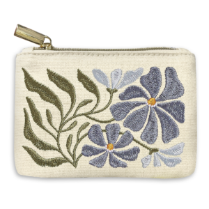 Aster-themed coin pouch, perfect for stylish storage.