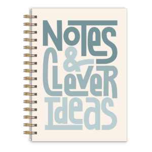 "Ideas" spiral journal, great for capturing creative thoughts.