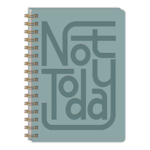"Today" spiral journal, ideal for daily note-taking and planning.