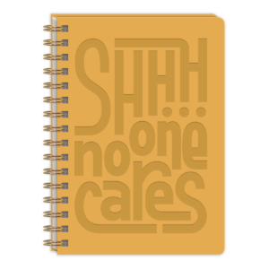 "Shhh" spiral journal, perfect for keeping secrets and notes.