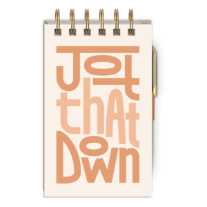"Jot" jotter notepad, perfect for quick notes and reminders.