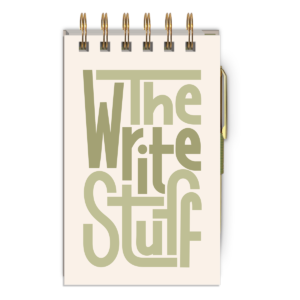 "Stuff" jotter notepad, ideal for jotting down random thoughts.