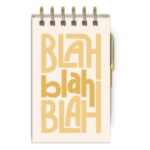 "Blah" jotter notepad, perfect for casual note-taking.