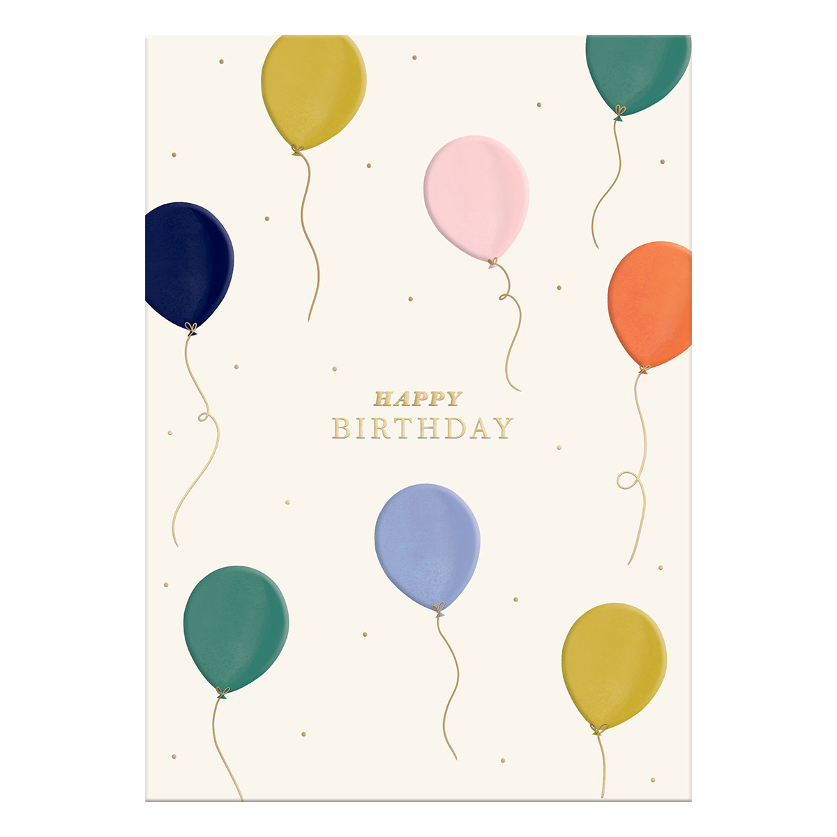 Multi Balloons Greeting Card Product