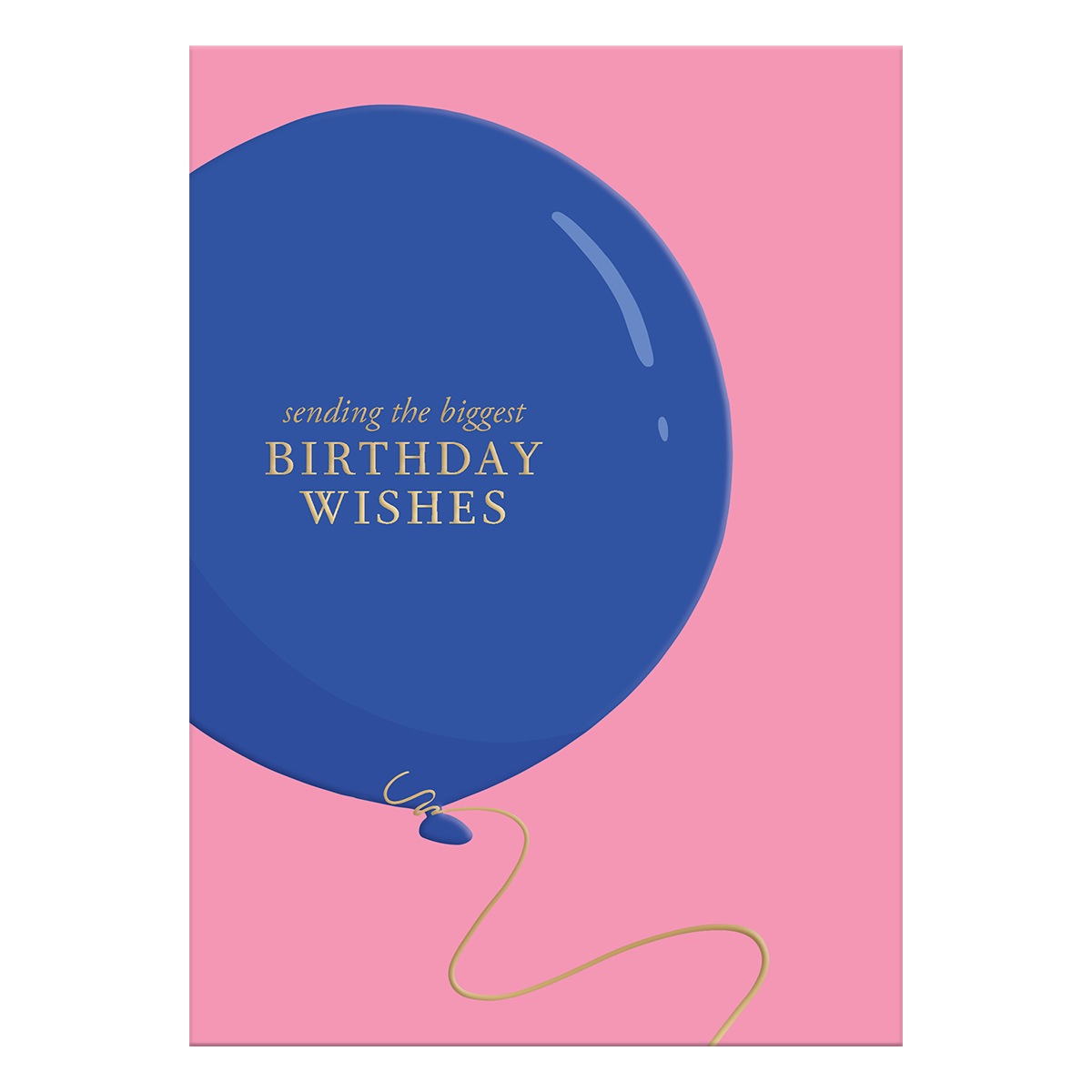 Blue balloon birthday card, perfect for cheerful and vibrant wishes.