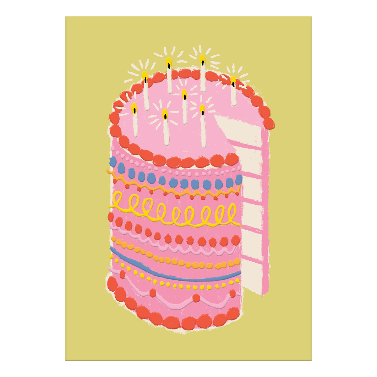 Birthday Tall Cake Greeting Card Product