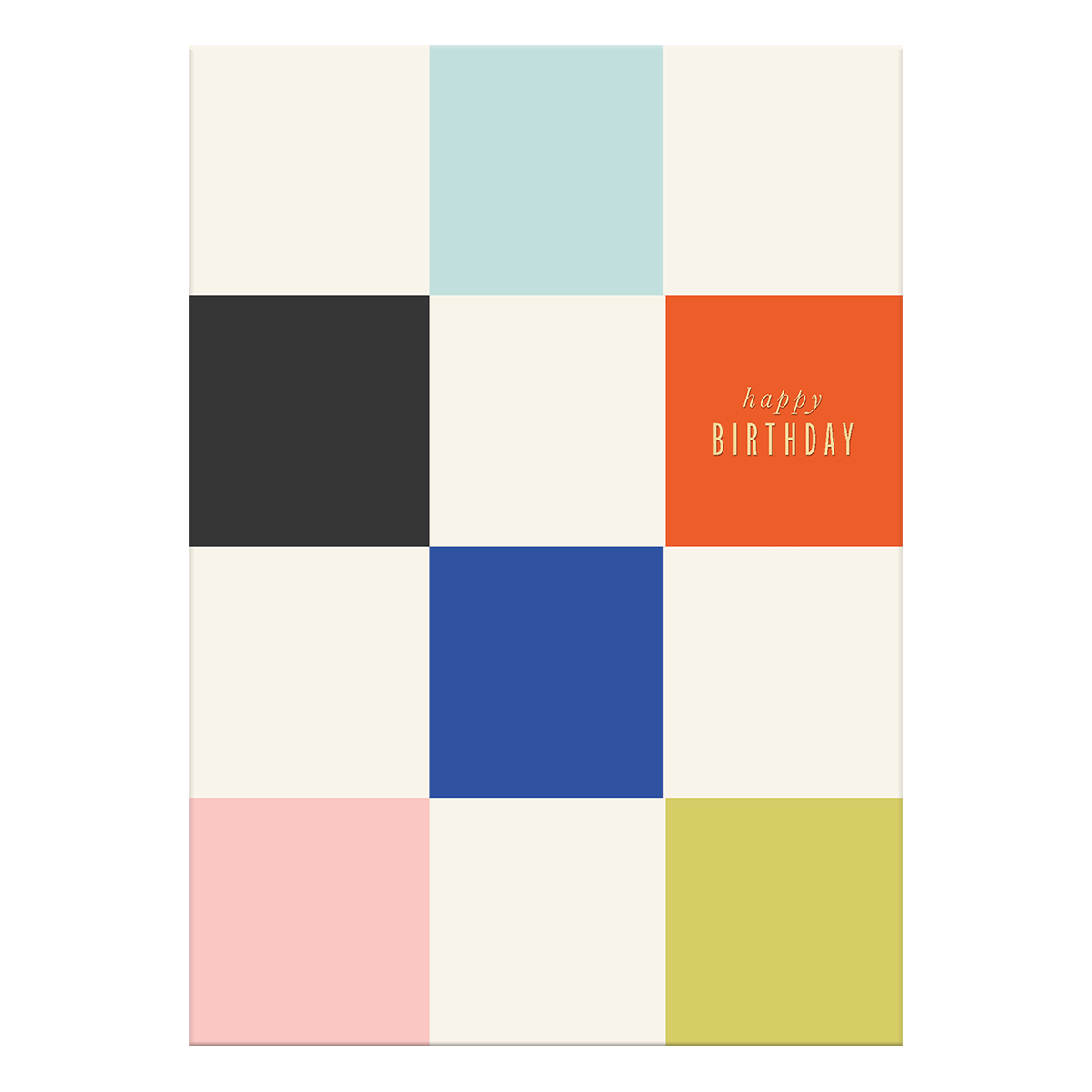 Birthday Checker Grid Greeting Card Product