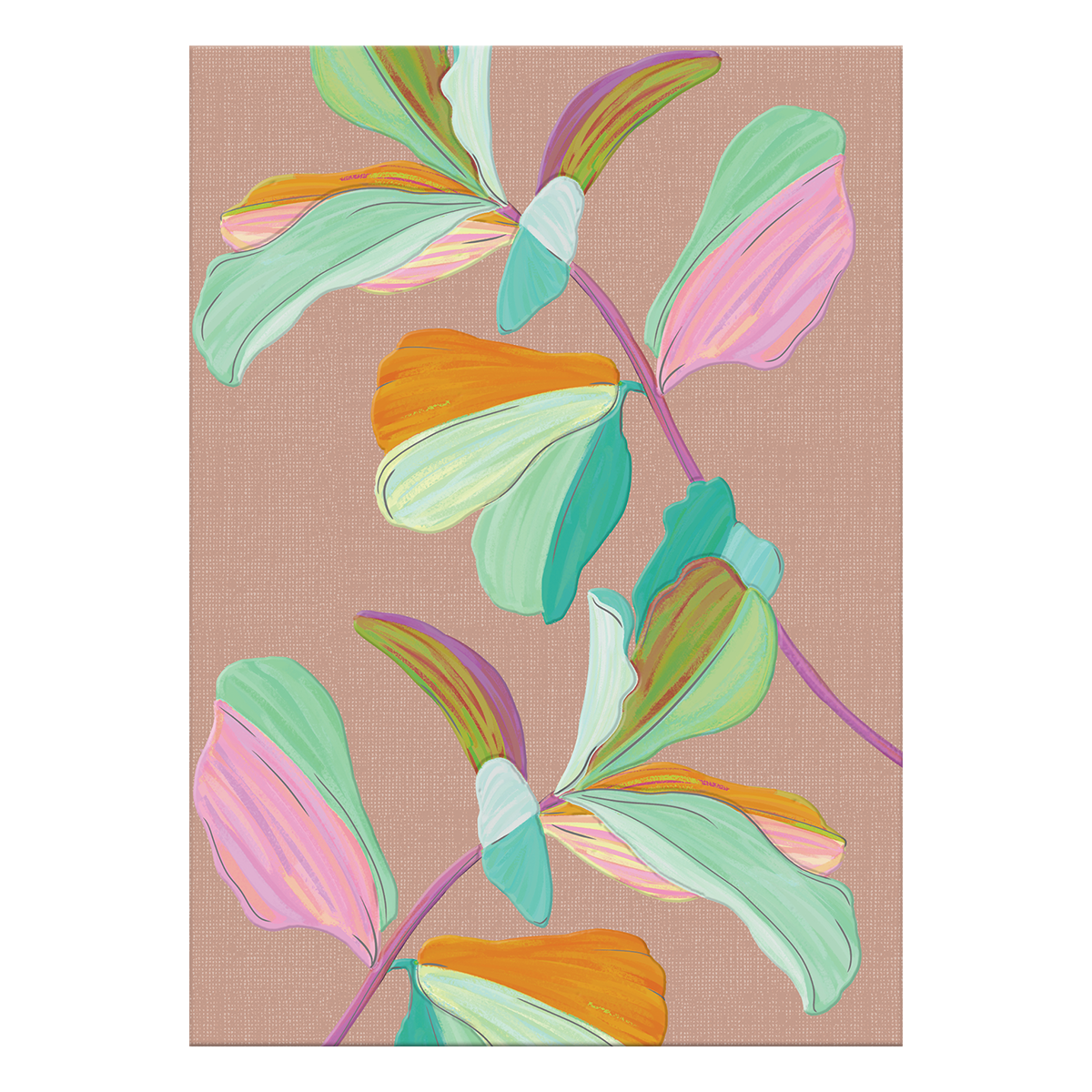 Blank Floral Vines Greeting Card Product