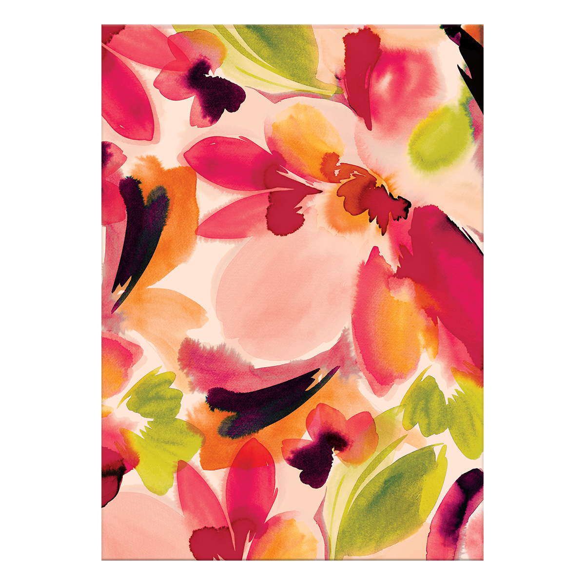 Hazy Floral Coral Greeting Card Product