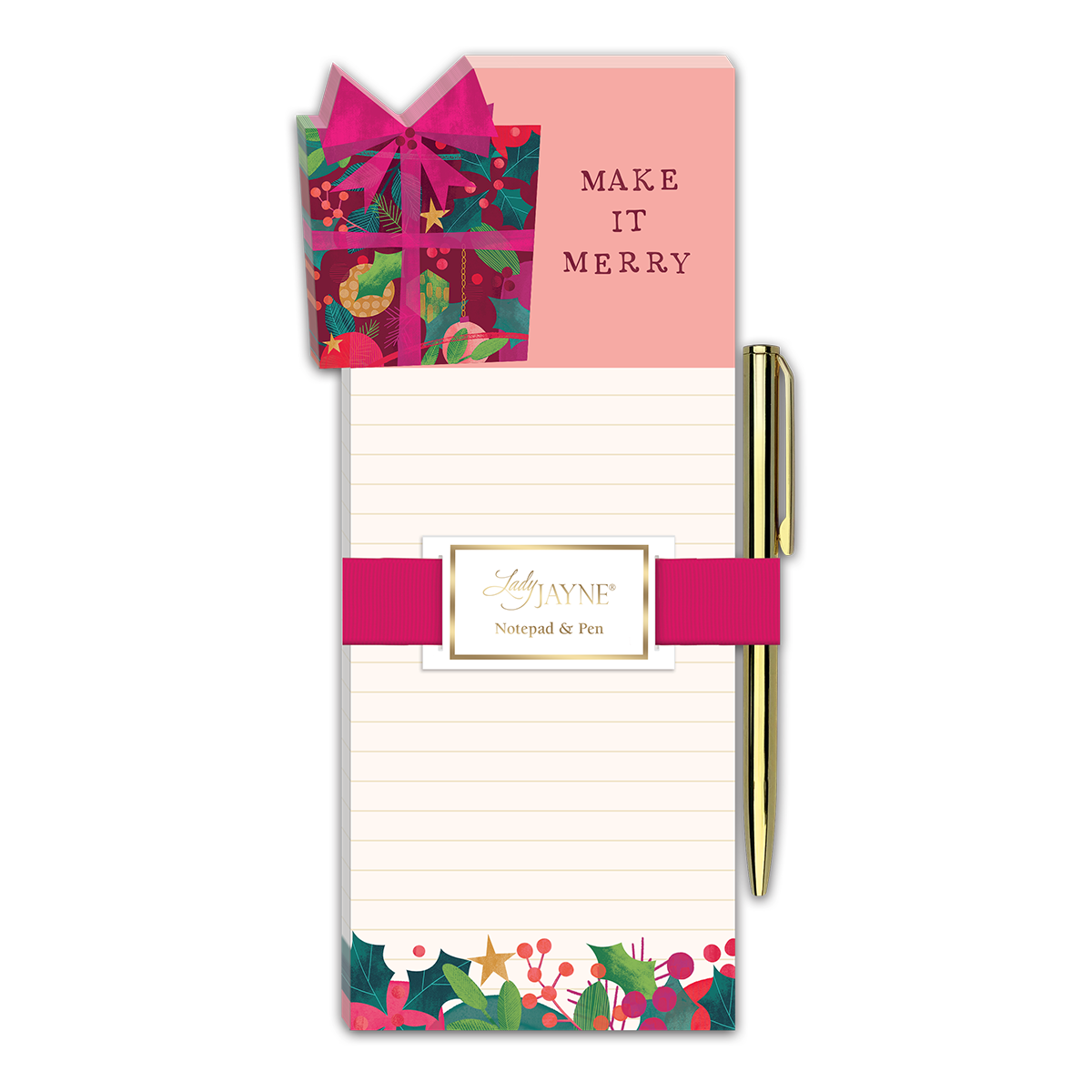 Deck The Halls Present Die-Cut Notepad Product