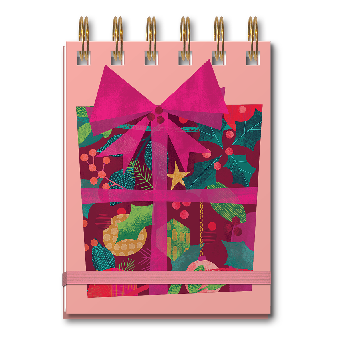Deck The Halls Present Spiral Notepad Product