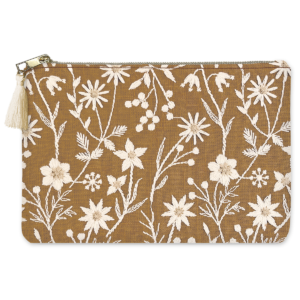 Chamomile-themed pouch, great for organizing small items in style.