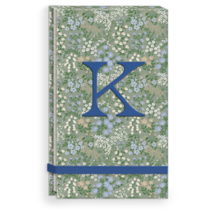 K-themed fabric notepad, perfect for jotting down ideas.
