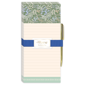 Sage ditsy magnetic list pad, great for organizing tasks.