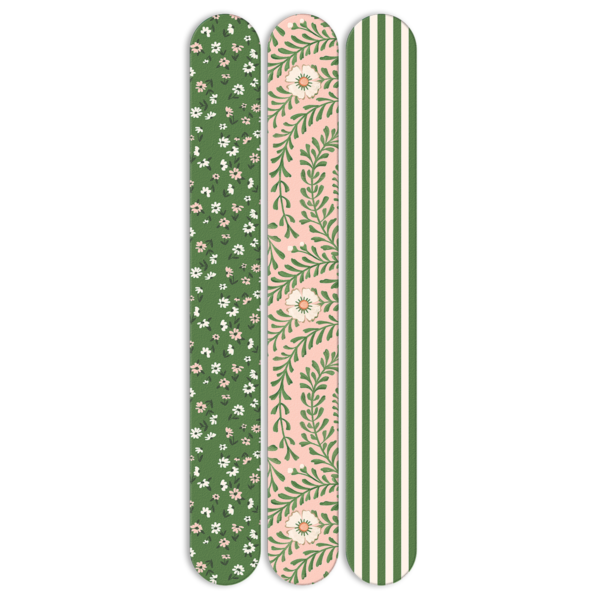 Mustard Cream Floral Nail File Set
